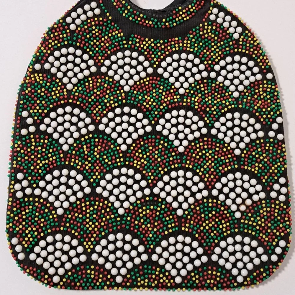 Vintage Multi-Colored Beaded Hobo Bag